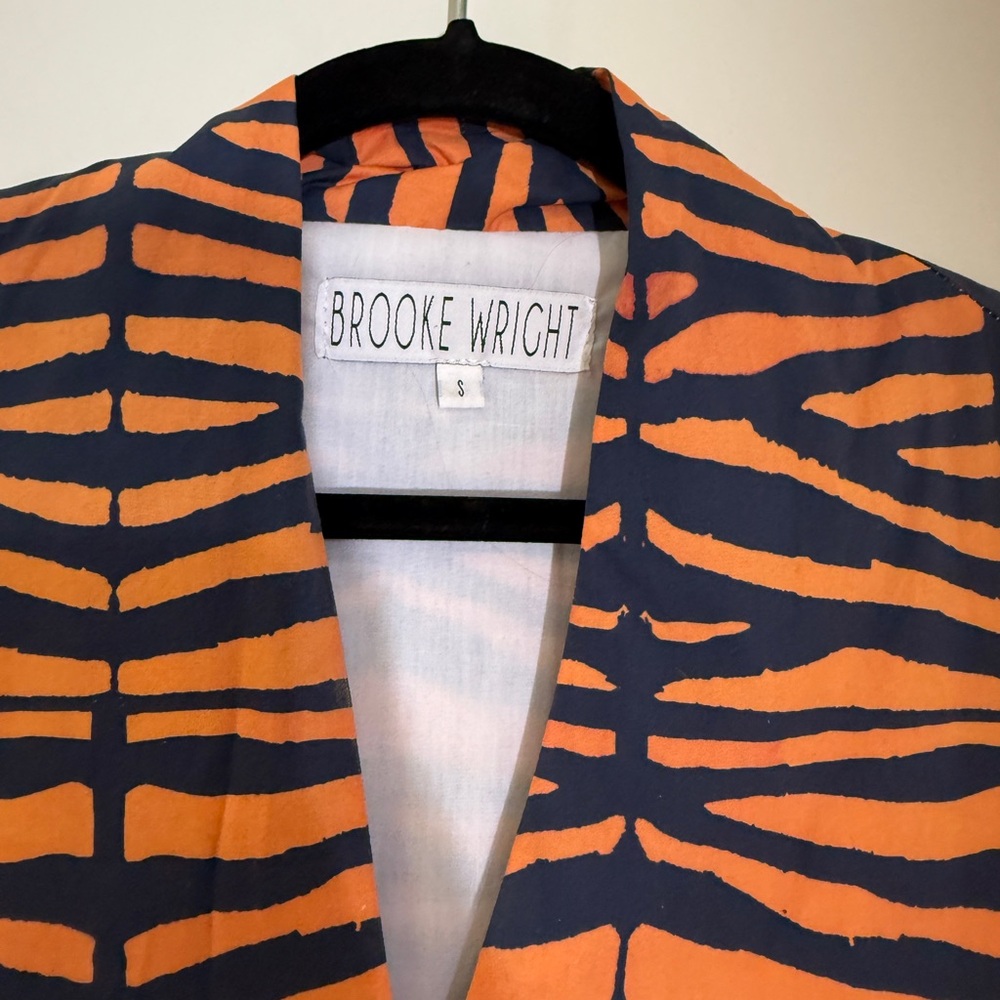 Navy Blue & Orange Tiger Stripe Dress - Gameday Dress, Clemson, Auburn - Picture 4 of 11